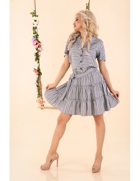 Ragominam sukienka damska z krótkim rękawem szara, Merribel d87