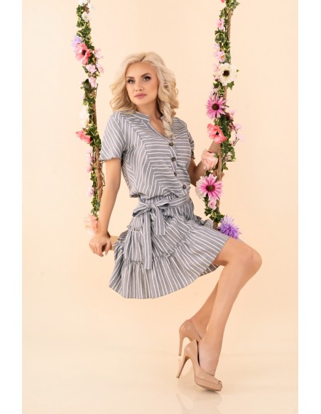 Ragominam sukienka damska z krótkim rękawem szara, Merribel d87