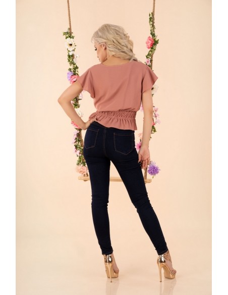 Etiar blouse women's with short sleeve powder pink, Merribel b15