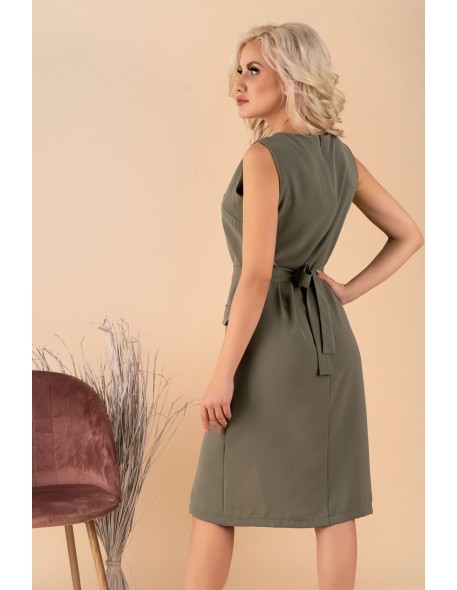 Eqalisa dress women's midi sleeveless khaki,...