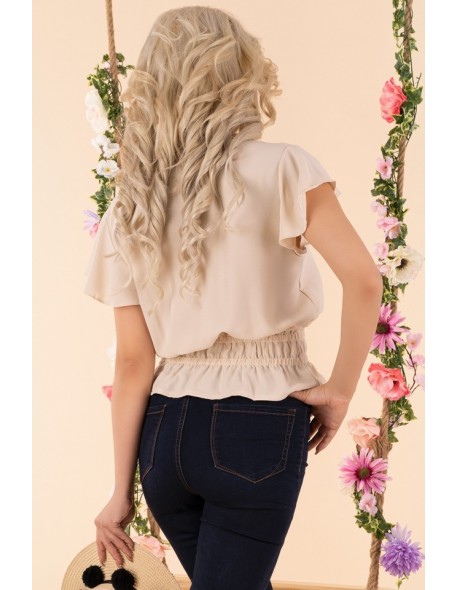 Etiar blouse women's with short sleeve ecru,...