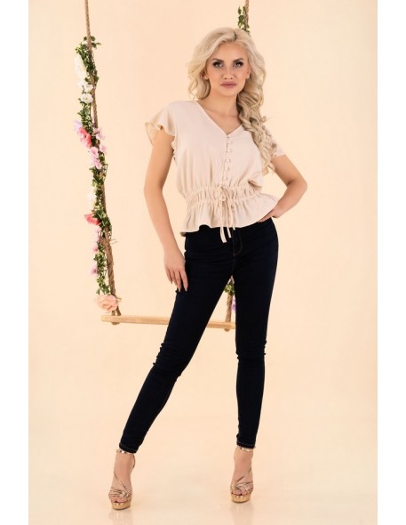 Etiar blouse women's with short sleeve ecru,...