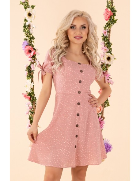 Merinam dress women's mini with short sleeve pink, Merribel d92