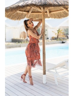 Arme dress women's midi na thin straps ceglasta, Merribel... 2