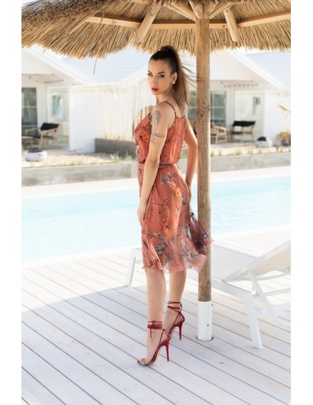 Arme dress women's midi na thin straps ceglasta, Merribel d93