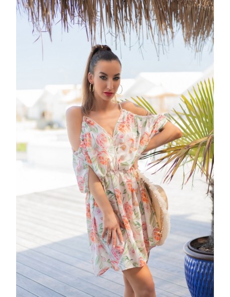 Gabrian sukienka damska w kwiatowy wzór ozdobne...