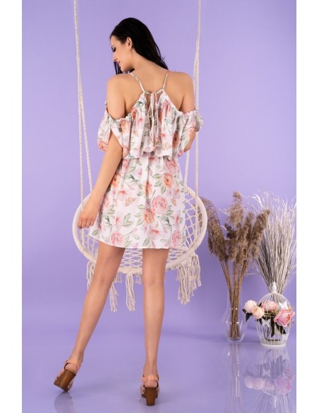 Gabrian dress women's in floral pattern decorative sleeves, Merribel d97