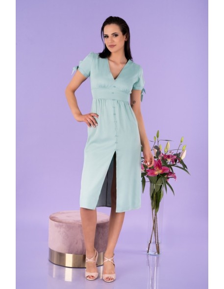 Birgia dress women's midi with slit mint, Merribel d145