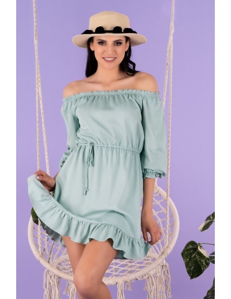 Rimiama dress women's mini with odsłoniętymi ramionami mint, Merribel d142