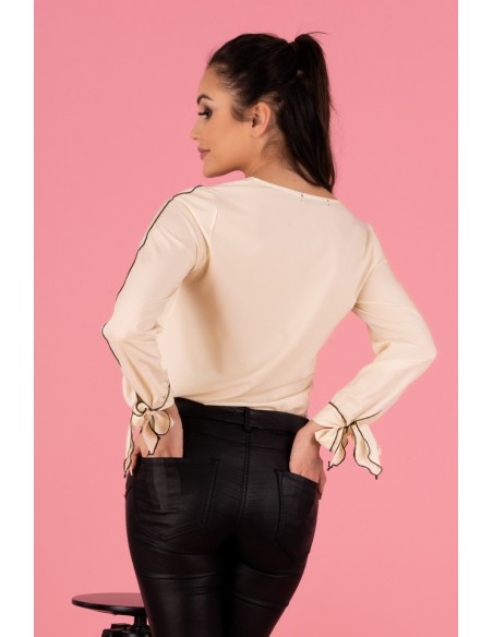Ormin blouse women's with ozdobnymi długimi rękawami ecru, Merribel b50