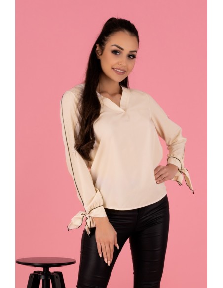 Ormin blouse women's with ozdobnymi długimi rękawami ecru, Merribel b50