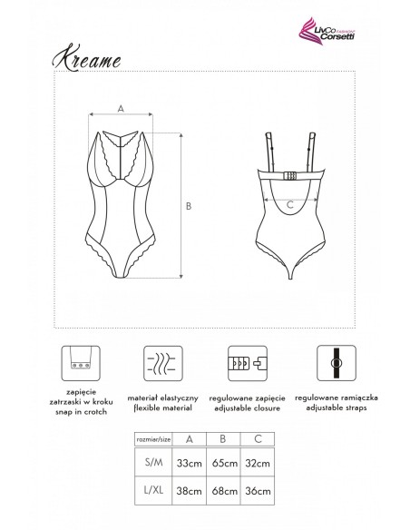 Kreame body erotyczne różowe, Livia Corsetti lc 90546 