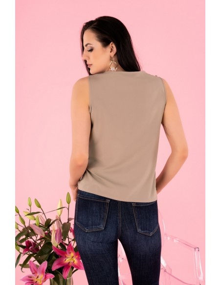 Nenaria blouse women's sleeveless mocca, Merribel b47