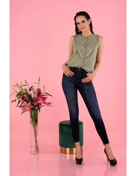 Nenaria bluzka damska bez rękawów khaki,...