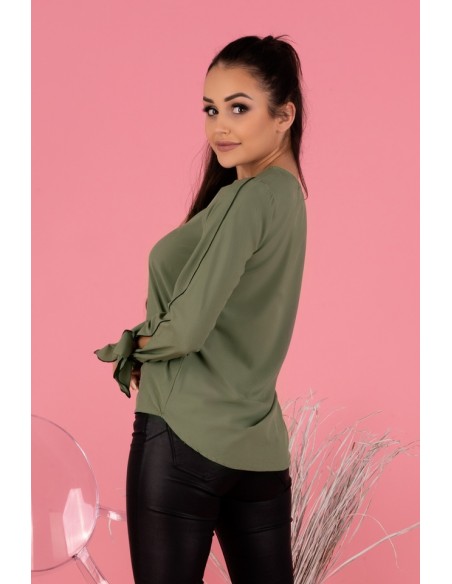 Ormin blouse women's with ozdobnymi długimi rękawami khaki, Merribel b50