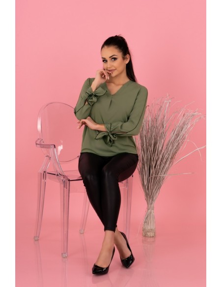 Ormin blouse women's with ozdobnymi długimi rękawami khaki, Merribel b50