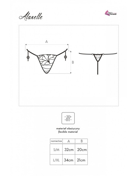 Alanelle komplet stringi + mankiety, Livia...