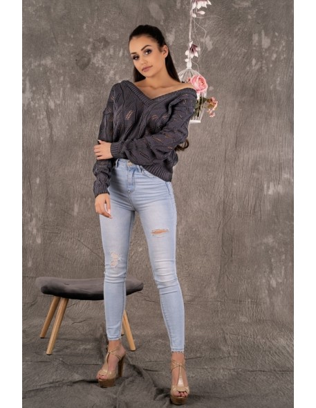 Gloris sweater ladies' with ażurowym wzorem...