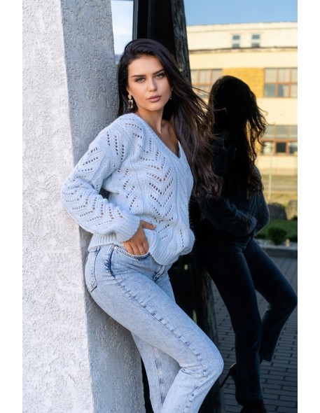 Manesa sweater ladies' with ażurowym wzorem...
