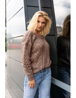 Manesa sweater ladies' with ażurowym wzorem oversize...