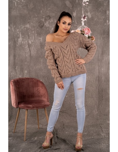 Manesa sweater ladies' with ażurowym wzorem...