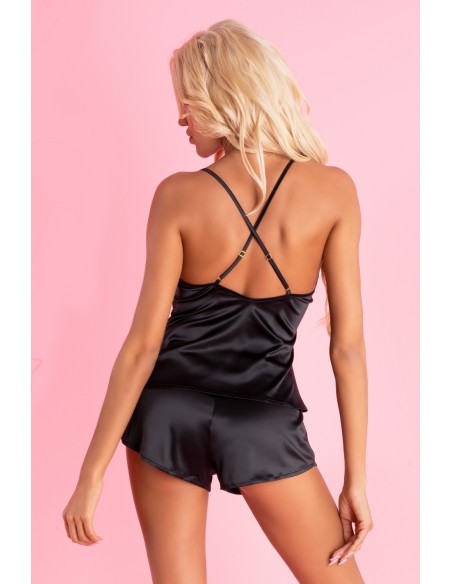 Miraaze set satin t-shirt + shorts black, Livia Corsetti lc 90567