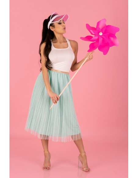 Neri spódnica damska tiulowa midi miętowa, Merribel 317