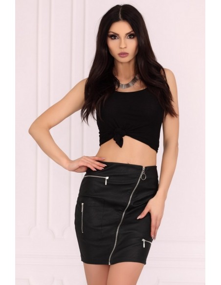 Pearliema skirt women's with wysokim stanem black, Merribel