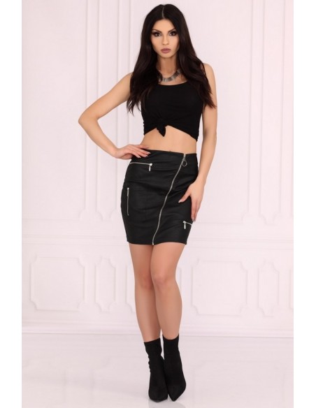 Pearliema skirt women's with wysokim stanem black, Merribel