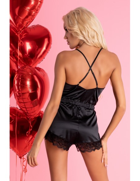 Tarissam body satin black overalls, Livia Corsetti lc 90565