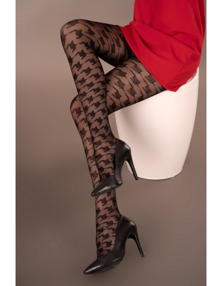 Zagzig rAjstopy patterned 20 den black, Livia...
