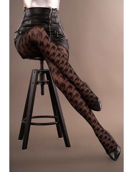 Zagzig rAjstopy patterned 20 den black, Livia...