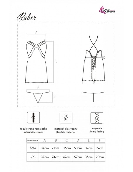 Raber satin t-shirt night with thongs beige, Livia Corsetti lc 90579