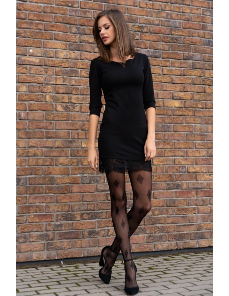 Linanam rAjstopy patterned 30 den black, Livia...