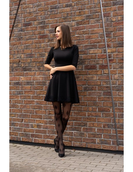 Linanam rAjstopy patterned 30 den black, Livia...