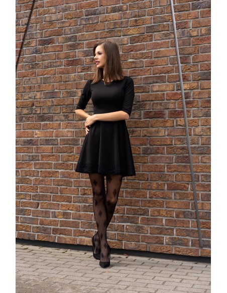 Linanam rAjstopy wzorzyste 30 den czarne, Livia Corsetti 