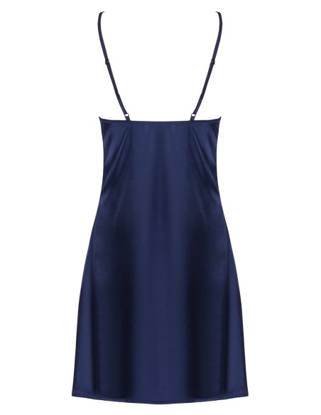 Mirdama satynowa koszulka nocna ze stringami granatowa, Livia Corsetti lc 90519 