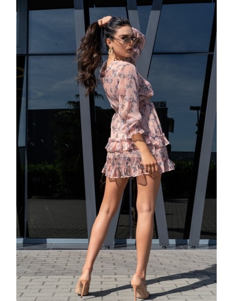 Orhinnas dress women's with frills łososiowa...