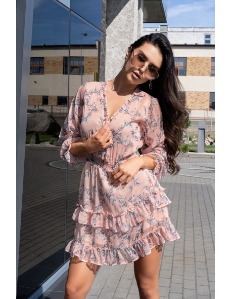 Orhinnas dress women's with frills łososiowa...