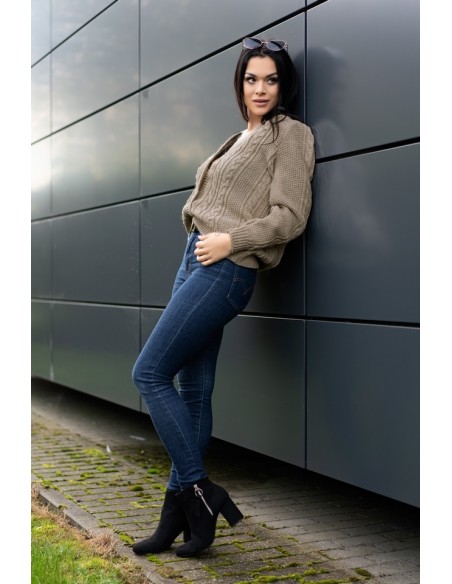 Mirila sweater ladies' fastened ozdobny splot beige, Merribel