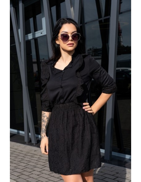 Rien dress women's mini with 3/4 sleeve black, Merribel d1006
