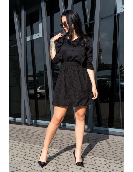 Rien dress women's mini with 3/4 sleeve black, Merribel d1006