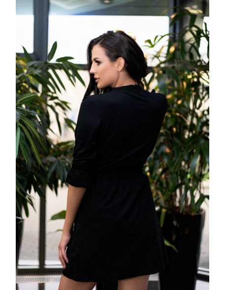 Rien dress women's mini with 3/4 sleeve black,...