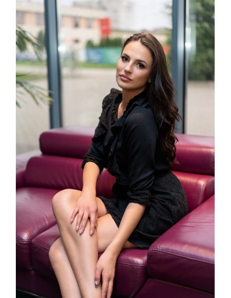 Rien dress women's mini with 3/4 sleeve black, Merribel d1006