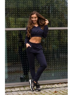 Siment tracksuit set ladies' blouse and trousers navy...
