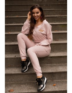 Siment tracksuit set ladies' blouse and trousers powdery,...