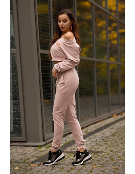 Siment tracksuit set ladies' blouse and trousers powdery, Merribel 1109