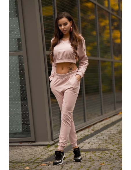 Siment tracksuit set ladies' blouse and trousers powdery, Merribel 1109