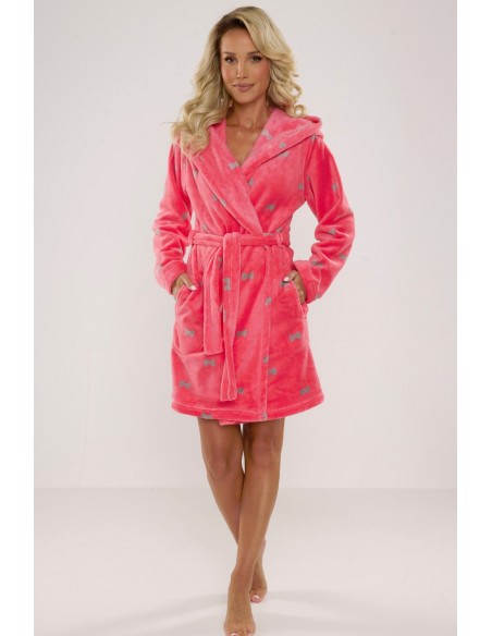 Melanie bathrobe short with hood, De Lafense 546