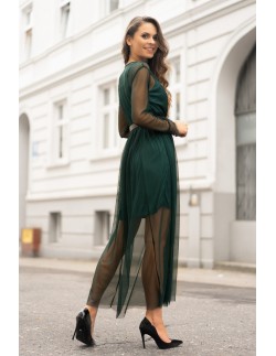 Dress mariedam dark green 1405 Merribel 2